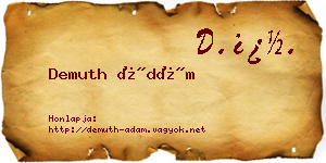 Demuth Ádám névjegykártya