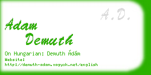 adam demuth business card